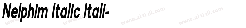 Nelphim Italic Itali字体转换